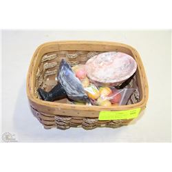 ONYX STONE MINIATURE FRUIT AND DISPLAY BOWLS