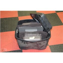 TOTE WITH FOUR ASSORTED NEW ROOFING VENTS
