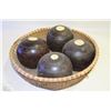 Image 1 : VINTAGE WOODEN LAWN BOWLING BALLS WITH AEC