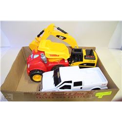 BOX W/INTERACTIVE CAT & TONKA TRUCKS &