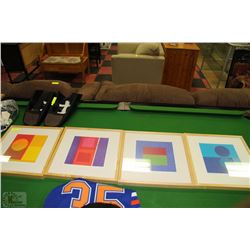 SET OF 4 SIGNED FRAMED PICTURES