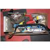 Image 1 : BOX W/CARPENTER TOOLS INCL. BAR CLAMPS,