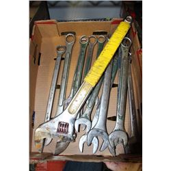 FLAT OF LARGE SAE & METRIC WRENCHES &