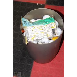 65 RECLAIMED GOLF BALLS & 120 NEW GOLF TEES