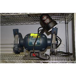 6" MASTERCRAFT BENCH GRINDER WITH WORK LIGHT