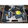 Image 1 : DRILL, JIGSAW, SANDER COMBO WITH BATTERY IN CASE