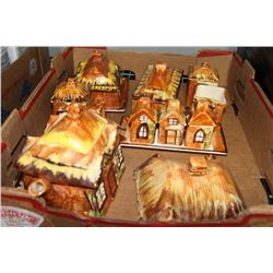 FLAT WITH COTTAGEWEAR COLLECTIBLES INCL TEAPOT