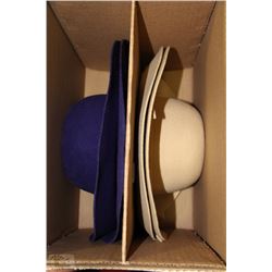 4 NEW "SUN" HATS INCLUDING 2 PURPLE AND 2 CAMEL