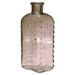 Clear Rectangular Poison Bottle