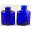 Image 1 : Two Cobalt Oval Poison bottles
