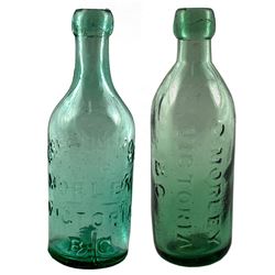 Two Morley Soda Bottles