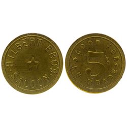 Hilbert Bros Saloon Whiskey Token
