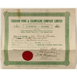 Foreign Wine Stock Certificates