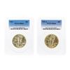 Image 1 : Set of 1942 & 1942-S Walking Liberty Half Dollar Coins PCGS MS64