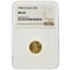 Image 1 : 1986 $5 American Gold Eagle Coin NGC Graded MS69