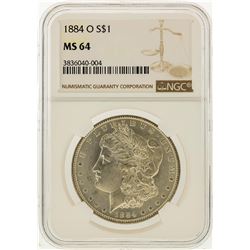1884-O $1 Morgan Silver Dollar NGC Graded MS64
