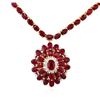 Image 2 : 14KT Yellow Gold 60.64ctw Ruby and Diamond Necklace