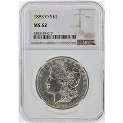 1883-O $1 Morgan Silver Dollar NGC Graded MS62