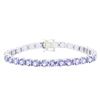Image 1 : 14KT White Gold 14.68ctw Tanzanite Bracelet