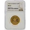 Image 1 : 1920/10 20 Pesos Mexico Gold Coin NGC Graded MS63