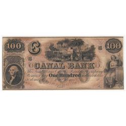 1800s $100 The New Orleans Canal & Banking Co Obsolete Bank Note