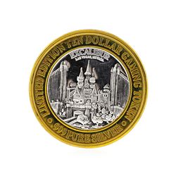 .999 Silver Excalibur Las Vegas, Nevada $10 Casino Gaming Token Limited Edition