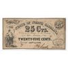 Image 1 : 1863 25 Cents The State of North Carolina Obsolete Note Low Serial