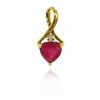 Image 1 : 10KT Yellow Gold 0.5ct Ruby and Diamond Pendant