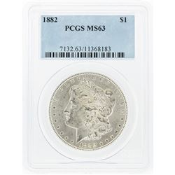 1882 $1 Morgan Silver Dollar PCGS Graded MS63