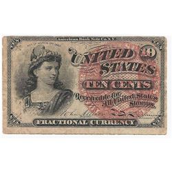 March 3, 1863 Ten Cent Fourth Issue Fractional Note