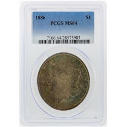 1886 $1 Morgan Silver Dollar PCGS Graded MS64