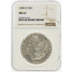 1880-O $1 Morgan Silver Dollar NGC Graded MS61