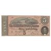 Image 1 : 1861 $5 The Confederate States of America Note