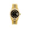 Image 1 : Mens 18KT Yellow Gold Rolex President Watch with Diamond Bezel & Dial