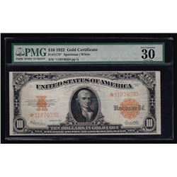 1922 $10 Gold Certificate STAR Note PMG VF30 EPQ