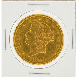 1877 $20 Liberty Head Double Eagle Gold Coin XF
