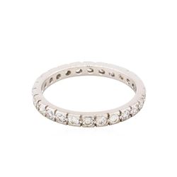 14KT White Gold 0.93ctw Round Diamond Eternity Band Ring