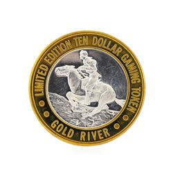 .999 Silver Gold River Laughlin, Nevada $10 Casino Gaming Token Limited Edition