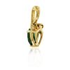 Image 4 : 10KT Yellow Gold 0.35ct Emerald and Diamond Pendant