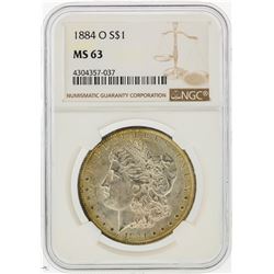 1884-O $1 Morgan Silver Dollar NGC Graded MS63