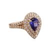 Image 1 : 14KT White Gold 1.46ct Tanzanite and Diamond Ring