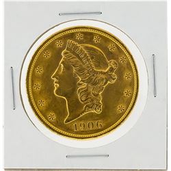 1906 $20 Liberty Head Double Eagle Gold Coin