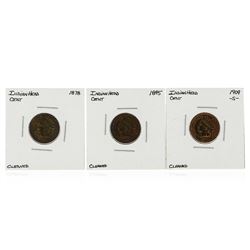 1878, 1895, 1909-S Indian Head Cent (3) Coin Set