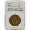 Image 1 : 1851 $20 Liberty Head Double Eagle Gold Coin NGC XF40 Granite Lady Hoard