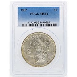 1887 $1 Morgan Silver Dollar PCGS Graded MS62
