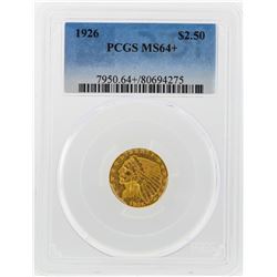 1926 $2 1/2 Indian Head Quarter Eagle Gold Coin PCGS MS64+