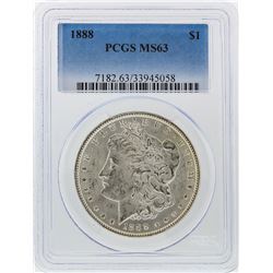 1888 $1 Morgan Silver Dollar PCGS Graded MS63
