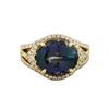 Image 2 : 14KT Yellow Gold 6.19ct Tanzanite and Diamond Ring