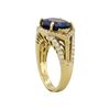 Image 3 : 14KT Yellow Gold 6.19ct Tanzanite and Diamond Ring
