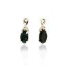 Image 2 : 10KT White Gold 0.3ct Emerald and Diamond Earrings